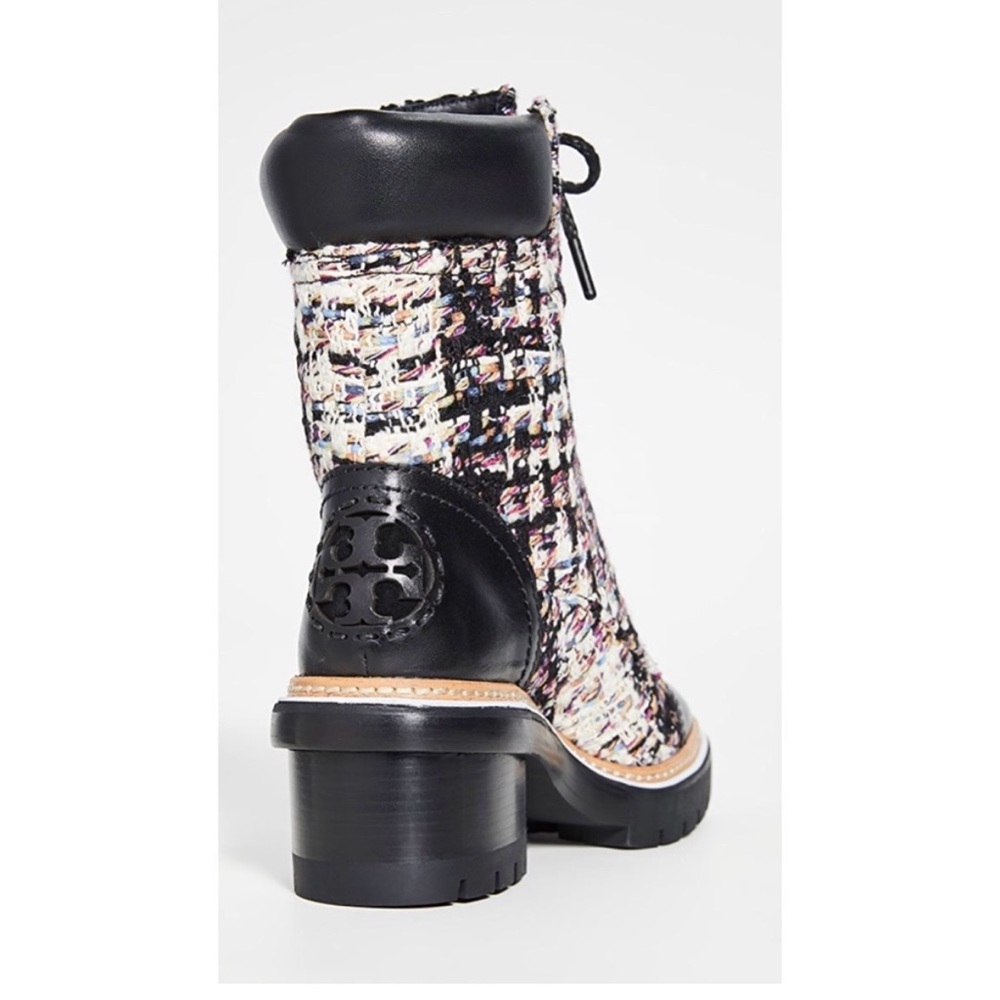 NWB Tory Burch Miller Tweed Lace Up Boot - Picture 4 of 16